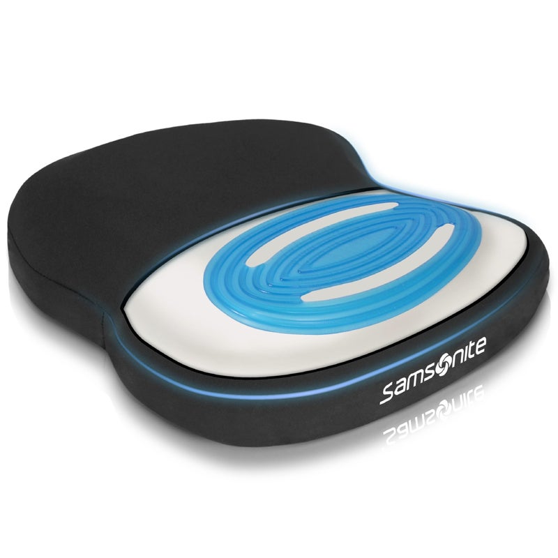Samsonite سامسونايت - وسادة مقعد سميكة وثابتة مع جل تبريد، تجربة راحة ثلاثية الطبقات - Image 1